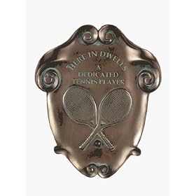 HEN-FEATHERS DEDICATED TENNIS PLAQUE 91607HWDB by Hen-Feathers