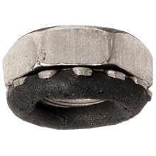 Stainless Steel 303 Bartite Sealing Nut with 0.348" OD External Lock Washer