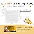 Honeydak 9 Inch Oil Fryer Filters with Stainless Steel Handle Frame