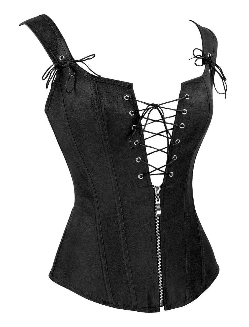 Charmian Women's Renaissance Lace Up Vintage Boned Bustier Corset with