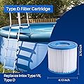POOLPURE Summer Escapes Replacement Pool & Spa Filter for Type D, Summer Waves P57100102, P57000104
