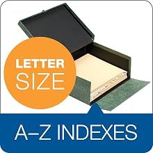 Globe-Weis Double-Thick (D-T) Box File, Letter Size, A-Z Indexes Inside, Green, (22SL GRE)
