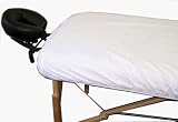 Massage Table Flannel Fitted Sheet - Imported, White