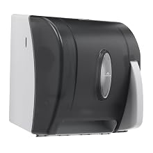 Georgia-Pacific Vista 54338 Black Hygienic Push Paddle Roll Paper Towel Dispenser, 12.75" Width x 14.25" Height x 10.5" Depth