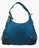 Bewitched Accessories Bag In Fake Suede With Embossed Snake Print Design Available In Teal, Black And Purple