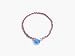 Apparel : KABBALAH RED STRING BRACELET STERLING SILVER WITH BLUE LUCKY EYE (Evil Eye)