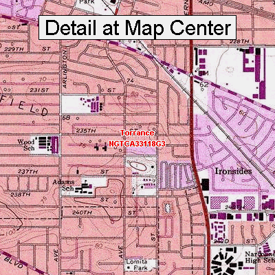 USGS Topographic Quadrangle Map - Torrance, California