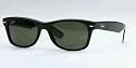 Ray Ban New Wayfarer (RB2132) Black/Crystal Green G40 Sunglasses (RB2132-901L-55-18-145)