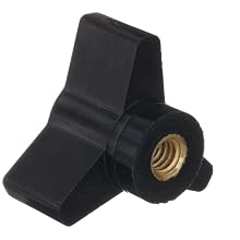 Davies Thermoset Three Arm Knob, Flute Rim, Threaded Hole, 1/4-20 Thread Size X 3/8" Thread Length, 1-1/2" Diameter (Pack of 5)