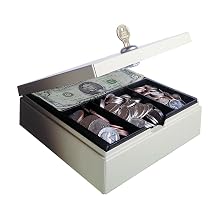 STEELMASTER Locking Drawer Safe, Includes Keys, 6.75 x 2 x 7.88 Inches, Sand (227107003)
