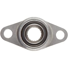Spyraflo HF3-16M-N Self-Aligning, Needle-Roller Bearing With Aluminum 2-Bolt Hole, 16 mm Inner-Diameter Housing-Flange