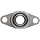Spyraflo HF3-16M-N Self-Aligning, Needle-Roller Bearing With Aluminum 2-Bolt Hole, 16 mm Inner-Diameter Housing-Flange