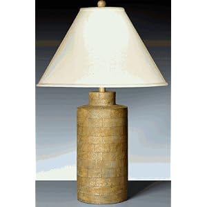 Complements 10333TLH Butcher Block Casual Natural Canisters Table Lamp with Light Beige... by Complements