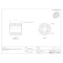 Boston Gear D1627KRH Worm Gear, 14.5 Degree Pressure Angle, 0.875" Bore, 8 Pitch, 1.5 PD, RH
