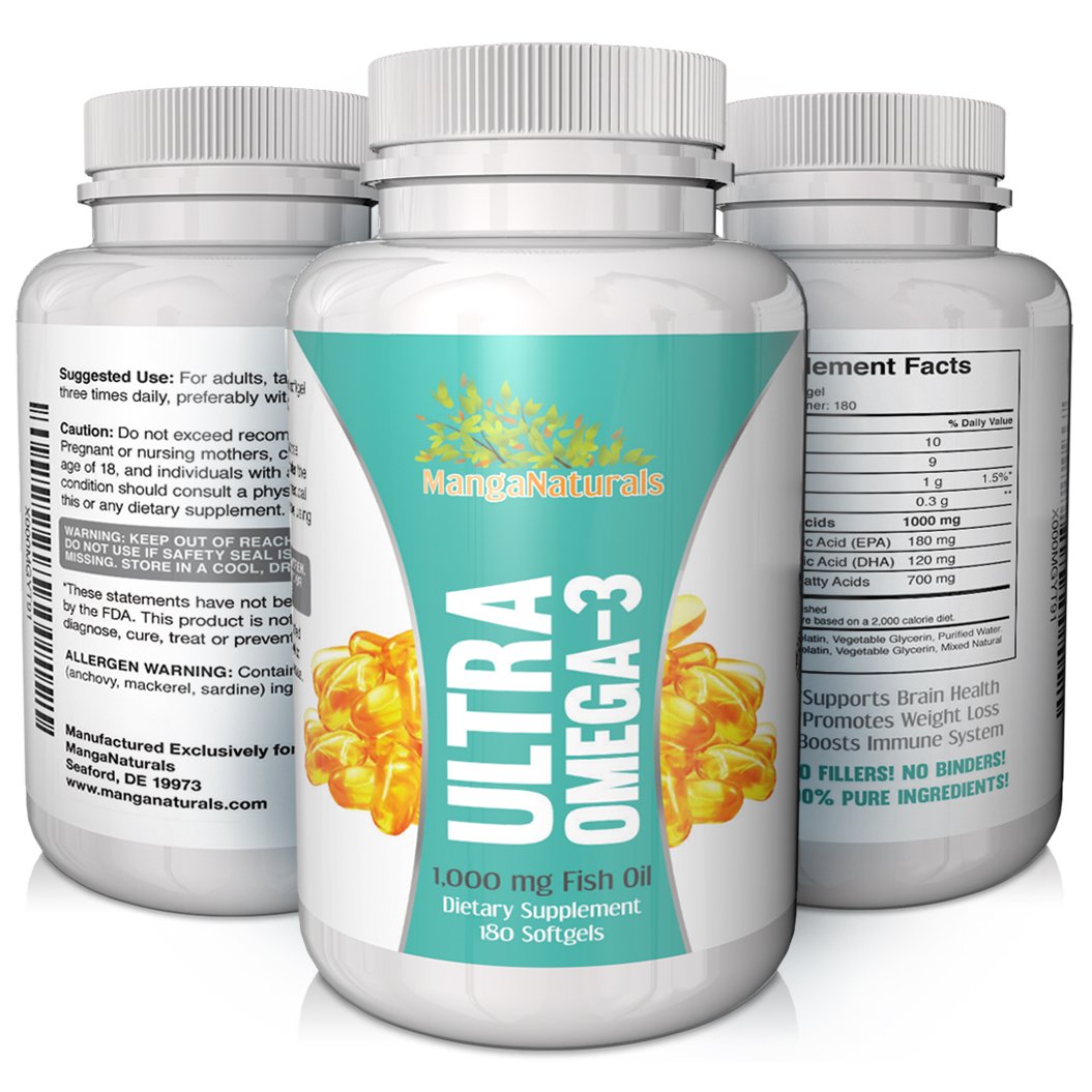 Ultra Omega 3 Fish Oil Soft Gel Caps Naturally Purified 1000mg Per Serving 01/17 eBay