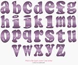 “L” Purple Dragonfly Alphabet Letter Name Wall Sticker baby nursery girls room decor decoration