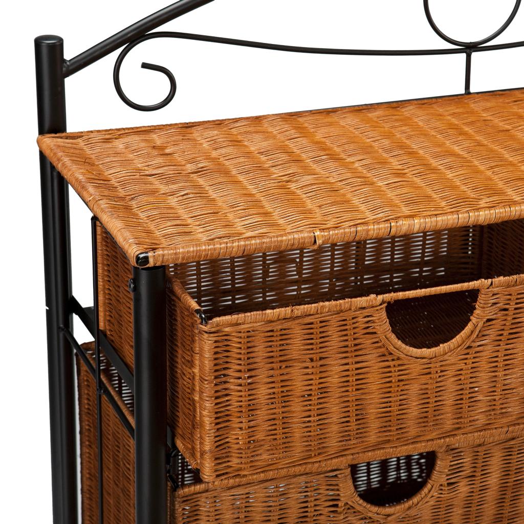 SEI Iron/Wicker Storage Chest Furniture & Decor