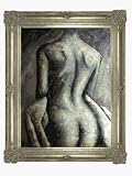Art Reproduction Oil Painting - Nude Figures: Elegance in a Figure with Renaissance Dark Champagne Frame - Dark Champagne Finish - Extra Large 30 X 40 - Hand Painted Framed Canvas Art