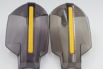 【クリックで詳細表示】(HM) 防風 防寒 バイク ナックルガード 汎用 ハンドガード (スモーク)： スポーツ＆アウトドア