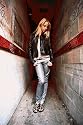 Anlo Brooke Skinny Jean with Zippers in Silver