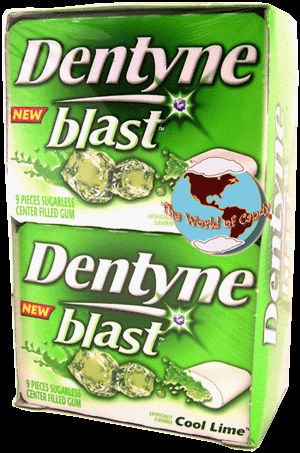 Childrens Toyshop  Gourmet Food : Dentyne Blast Cool Lime