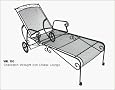 DC America WIL160 Charleston Wrought Iron Chaise Lounge