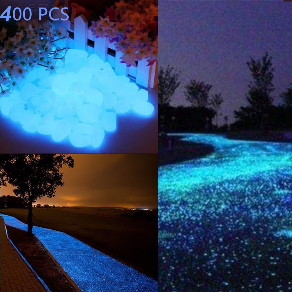 400 PCS Glow in the Dark Pebbles, Glow in the Dark Garden Pebbles