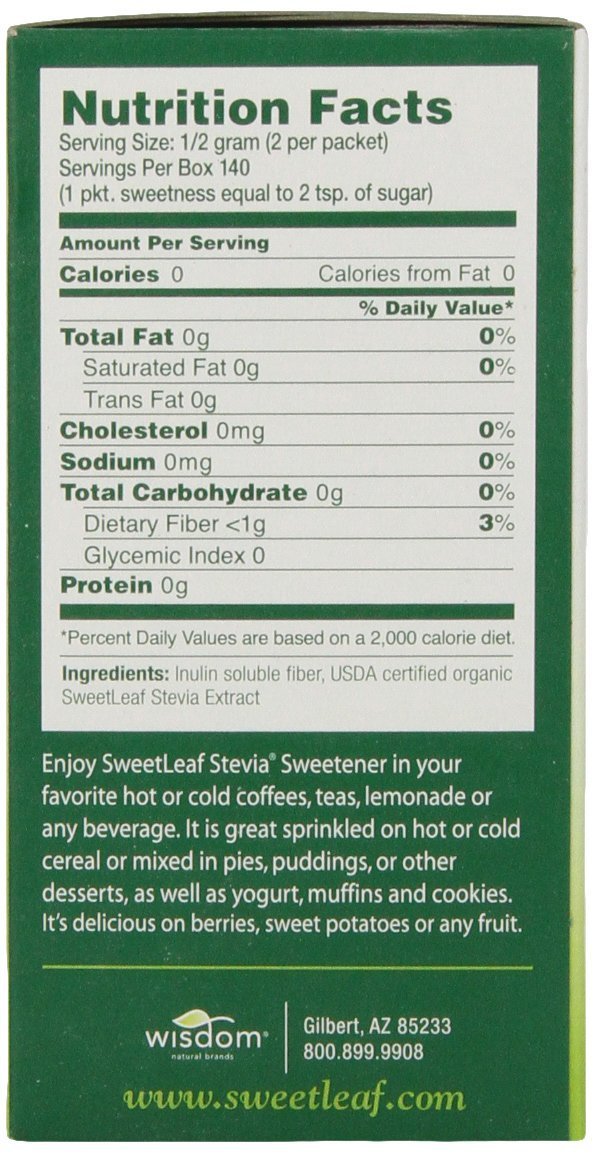 Amazon.com : SweetLeaf Sweetener (70-Count Packets), 2.5-Ounce ...