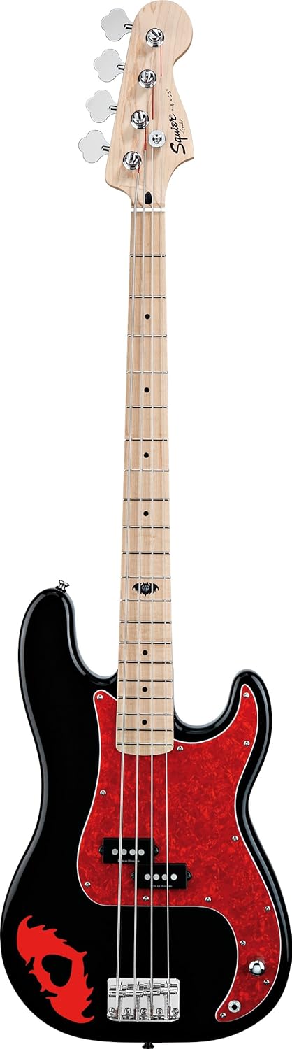 Amazon.com: Squier Pete Wentz Precision Bass, Black: Musical ...