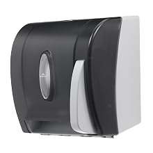 Georgia-Pacific Vista 54338 Black Hygienic Push Paddle Roll Paper Towel Dispenser, 12.75" Width x 14.25" Height x 10.5" Depth