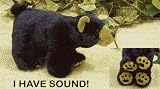 Standing Black Bear with Sound Chip 6" Plush Stuffed Animal Toy