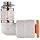 SMC KJL PBT One-Touch Tube Fitting, 90 Degree Elbow, Tube OD x UNF Male