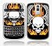 Flame Skull Design Decal Skin Sticker for the BlackBerry Bold 9000 Cell Phone