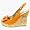 SKY Cute Spring Time Peep Toe Bow Crinkle Patent Cork Wedge Platform Heels Shoes