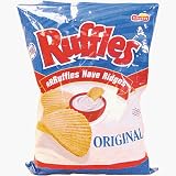 フリトレー:ラッフルズポテトチップス(オリジナル) Frito Lay Ruffles Potato Chips - Original