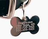 Pet Supplies : Stainless Steel Bone Dog ID Tag (Size=Large 1 1/2 in wide)