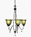 Z Lite 306-5 Provence 5 Light Chandelier- Black