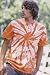 Tie Dye Anvil PINWHEEL Adult Cotton T-shirt Tee Shirt - Orange