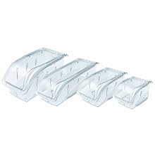 Akro-Mils 305A3 Insight Ultra-Clear Plastic Hanging and Stacking Storage Bin, 7-3/8-Inch Long by 4-1/8-Inch Wide by 3-1/4-Inch Wide , Case of 16
