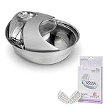 FUENTE de ACERO INOXIDABLE de AGUA CONTINUA y FILTRADA para MASCOTAS RAIN DROP de PIONEER PET
