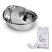 FUENTE de ACERO INOXIDABLE de AGUA CONTINUA y FILTRADA para MASCOTAS RAIN DROP de PIONEER PET