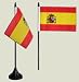 Drapeau de table Espagne avec blason - 10 x 15 cm