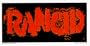 Rancid - Red Logo on Black Rectangle - Sticker / Decal
