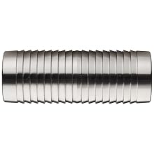 Dixon RDM21 Stainless Steel 316 Shank/Water Fitting, Mender, 1-1/2" Hose ID Barbed, 4" Length