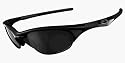 Oakley Polarised HALF JACKET Jet Black/Black Iridium Sunglasses (Jet Black,Black Iridium)