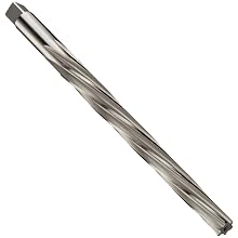 Alvord Polk 155-S-02 High-Speed Steel Taper Pin Reamer Set, Left Hand Spiral Flute, Uncoated Finish, 11-Piece, #0 - #10 Taper Pin Sizes in Wood Case