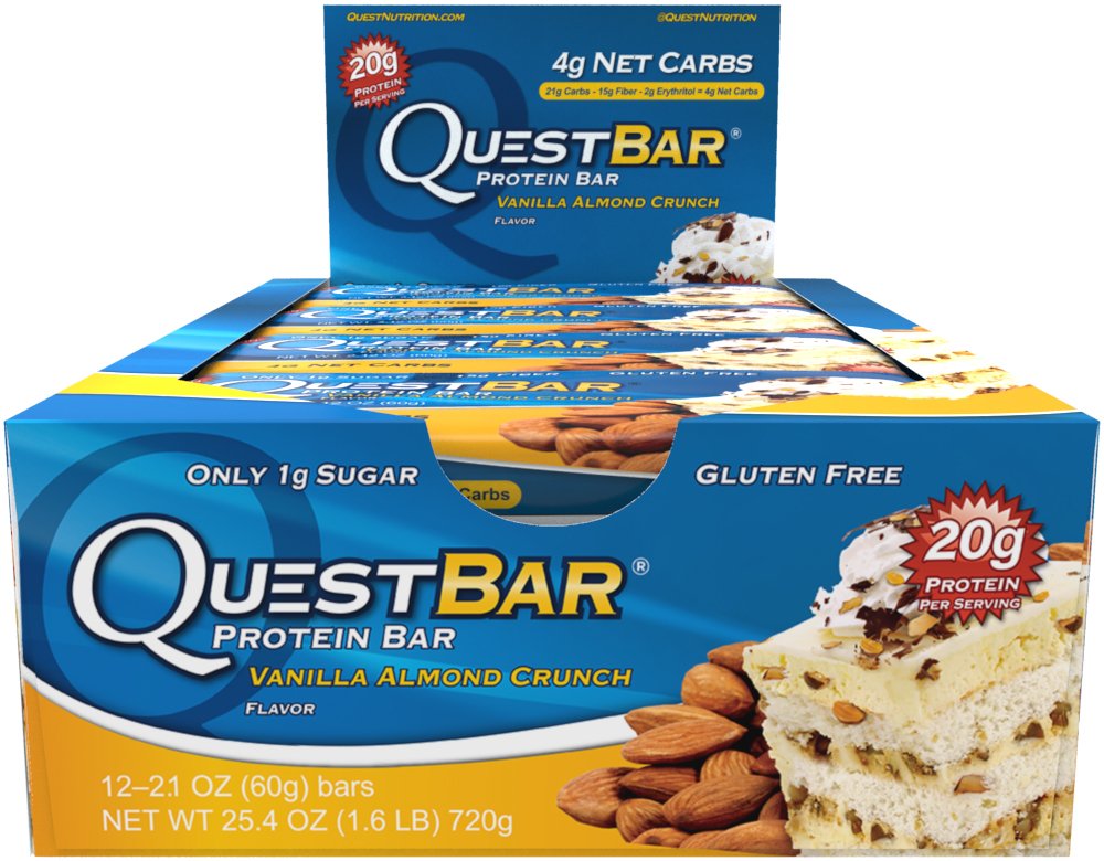 Amazon.com: Quest Nutrition Protein Bar, Vanilla Almond Crunch ...