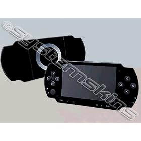 Playstation Portable 2000 (PSP-Slim) Skin - NEW - MATTE BLACK system skins faceplate decal mod
