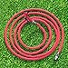 Casa Felice Expandable 50 Foot Garden Water Hose By Heavy Duty Double Layer Latex Fabric Core - Corrosion Resistant, Leak-Proof Nickel Alloy Fittings - Lightweight, Retractable, Tangle-Free Design