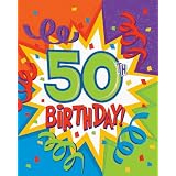 Birthday Blast Invitation Fld, 50Th (6pks Case)